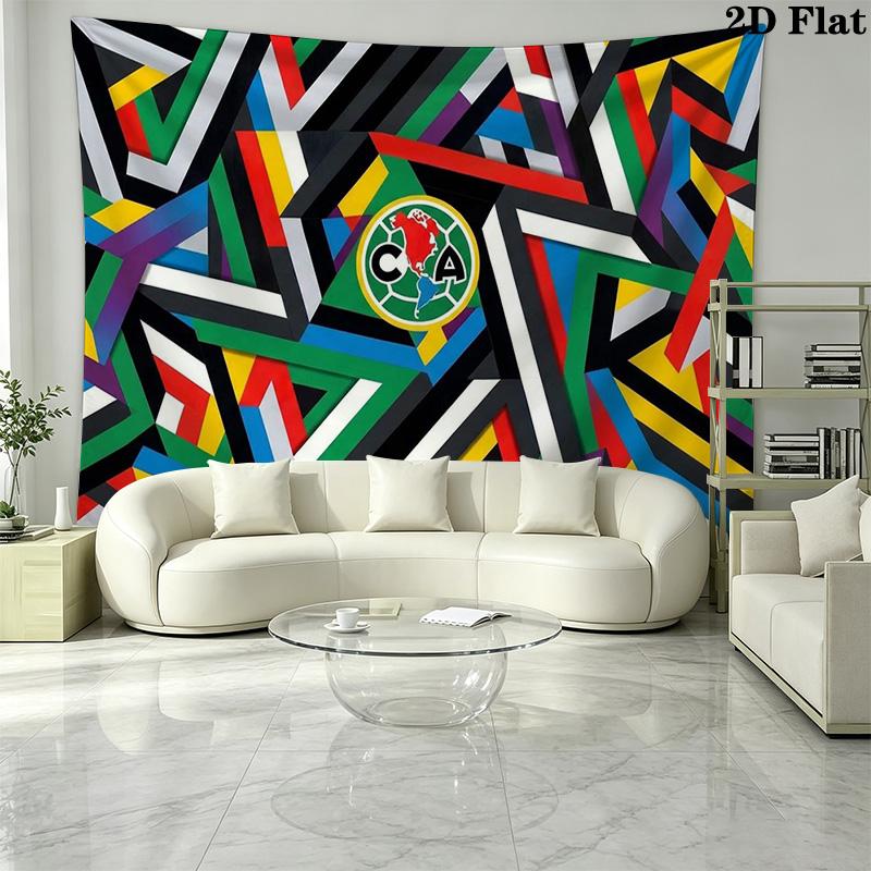 Club América Logo Wall Tapestry Aesthetic Wall Hanging Printed Fabric Blanket Decorative Tapestries for Bedroom Living Room Home Decor