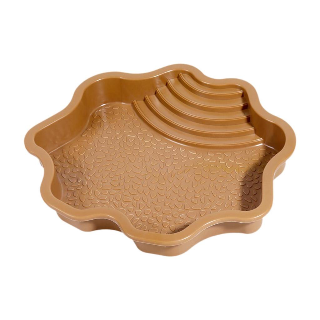 Reptile Water Bowl Terrarium Dish Plate with Ramp Turtle Pool Reptile Water Dish for Bearded Dragons Gecko Lizards Pet Supplies