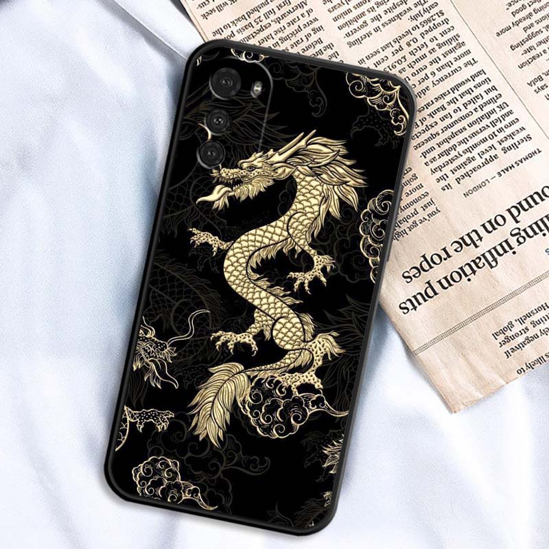 Anime Dragon Design Phone Case For Motorola G85 Edge 50 G24 G35 G14 G04 40 G72 G34 G G54 G13 G32 5G Black