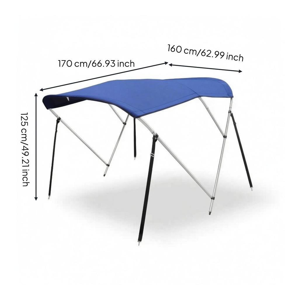 Top with Frame Aluminum-Alloy Marine Foldable Boat Canopy for Boaters, Anglers,