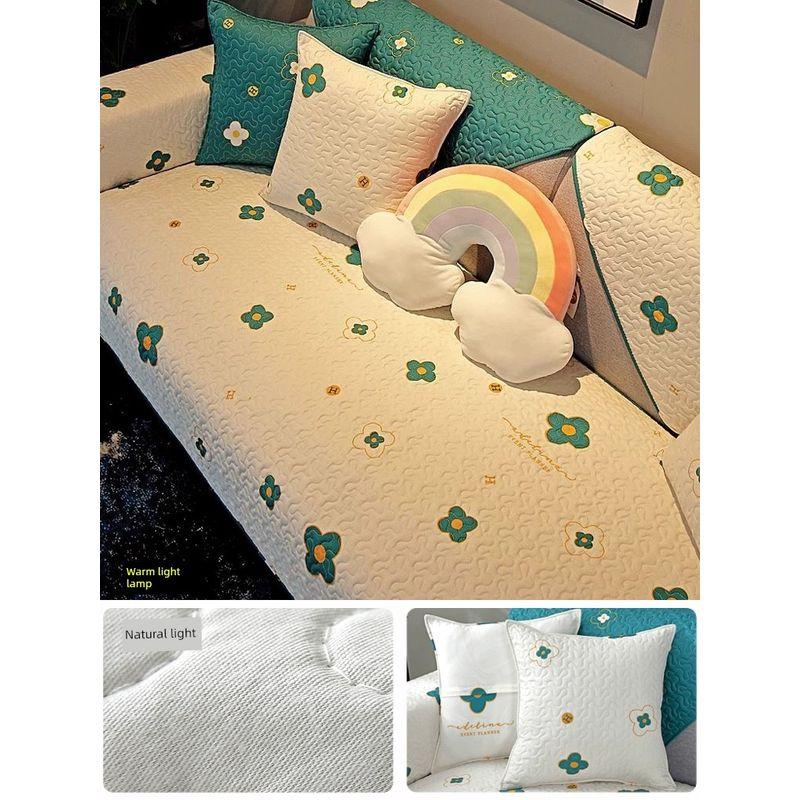

Big Sale Pure Cotton Sofa Cushion All Year Round General Fabrics European Style 100% Cotton Sofa Cover Minimalist Modern Non Slip Cover Living Room