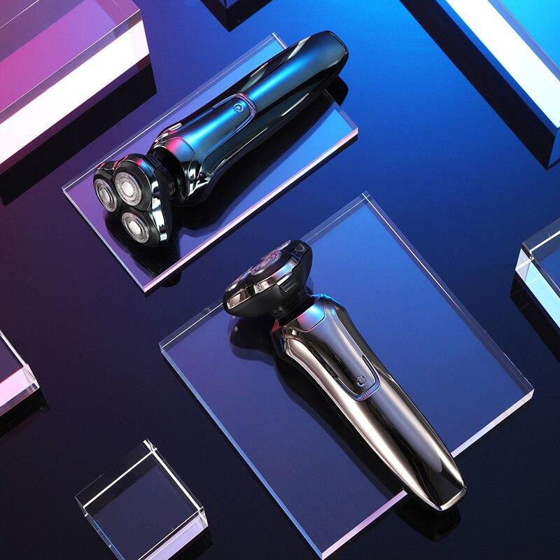 Floating Three Blade 4D Electric Razor For Mens Whole Body Washing Razor Rechargeable Intelligent Electric Shaver Men