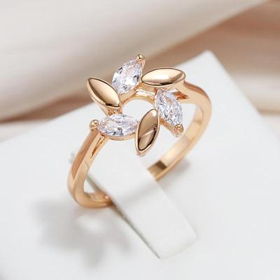 Kinel Funkelnder natürlicher Zirkonia-Kranzring für Frauen, Vintage-Schmuck, Geschenk