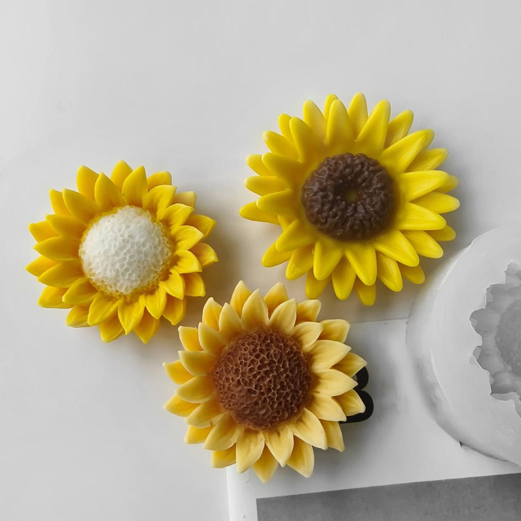 Silicone Ornament Molds Soap Making Moulds Flower Shape Candle Moulds Silicone Texture Suitable for Home Decorations