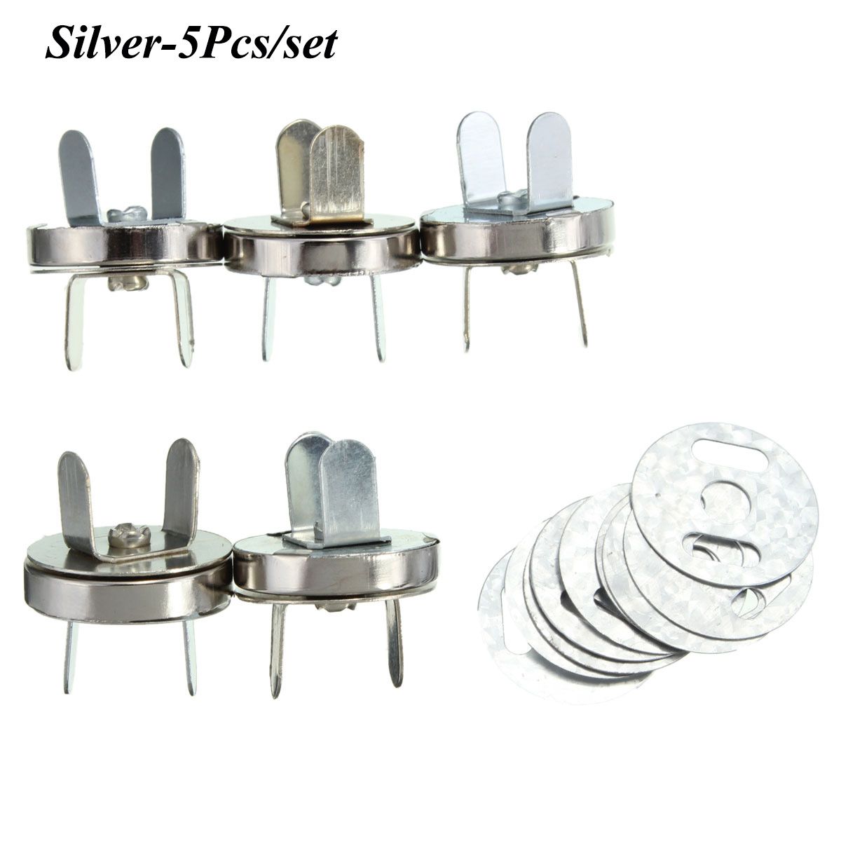 

Кнопки для кошелька Застежка для багажа Сменная пряжка Детали для сумки Магнитные кнопки Аксессуары для сумки Пряжка для кошелька серебряный