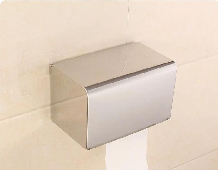Stainless Steel Tissue Holder Waterproof Non-punching Square Pumping Box Roll Box Toilet Paper Holder