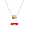 18K Gold Plated Titanium Steel Clavicle Necklace: Diamond Accented, Colorfast, Versatile, Light Luxury Style