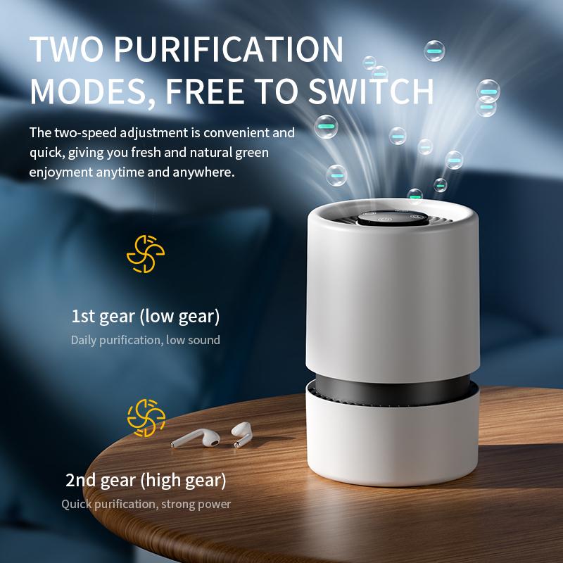 Air Purifier with Negative Ion Smoke Odor Room Air Cleaner with Aromatherapy for HEPA Filter Purifying Air Allergies Mold Dust
