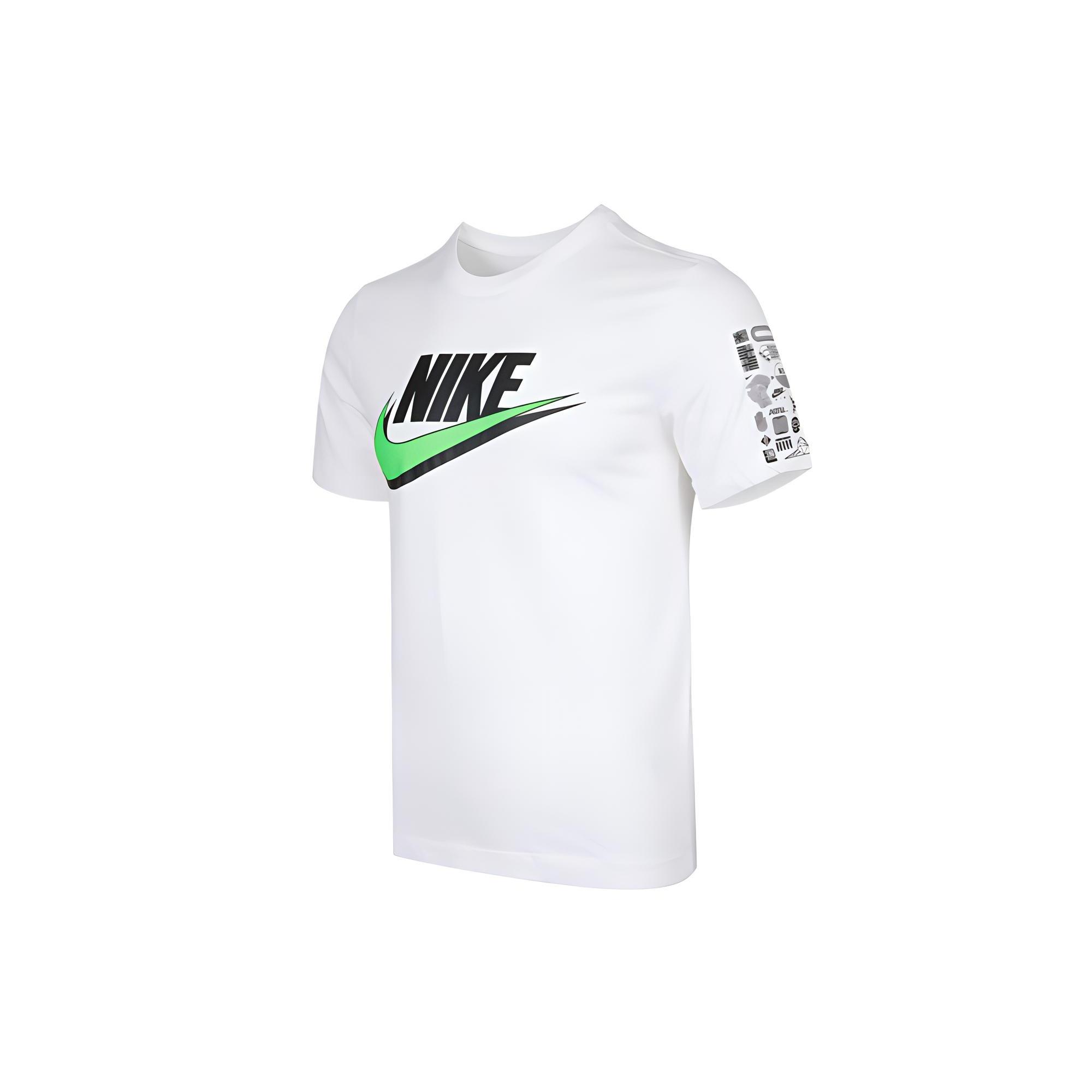 Men s Nike Casual Sports Round Neck Loose Short Sleeve White T-Shirt DM6962-100 XXL