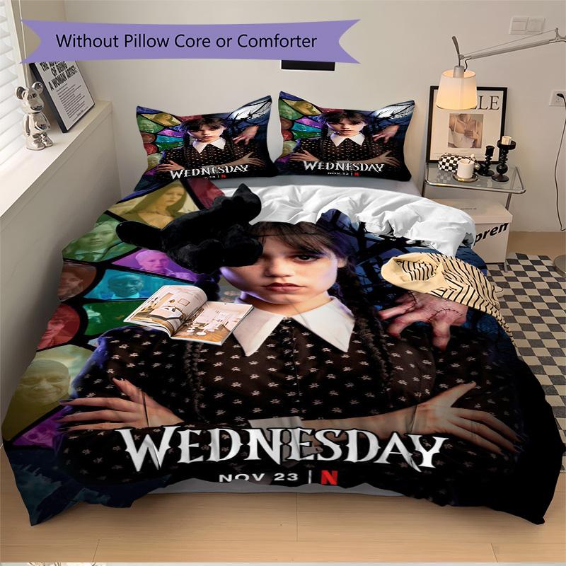 Wednesday Addams Movie Poster Print 3Pcs Bedding Setduvet Cover With 2 Bedropillowcase Home Birthday Gift