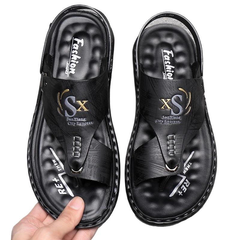 Mode Heißverkauf 2025 Heißverkauf Hohe Qualität Sommer Herren Sandalen Lässig Echtes Leder Freizeit Sandalen Designerschuhe Herren Pantoletten Herren