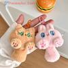 Portachiavi simpatico peluche a forma di gatto con la coda lunga, kawaii, bambola giocattolo, ciondolo per borsa, portachiavi, accessori per donne, ragazze, coppie