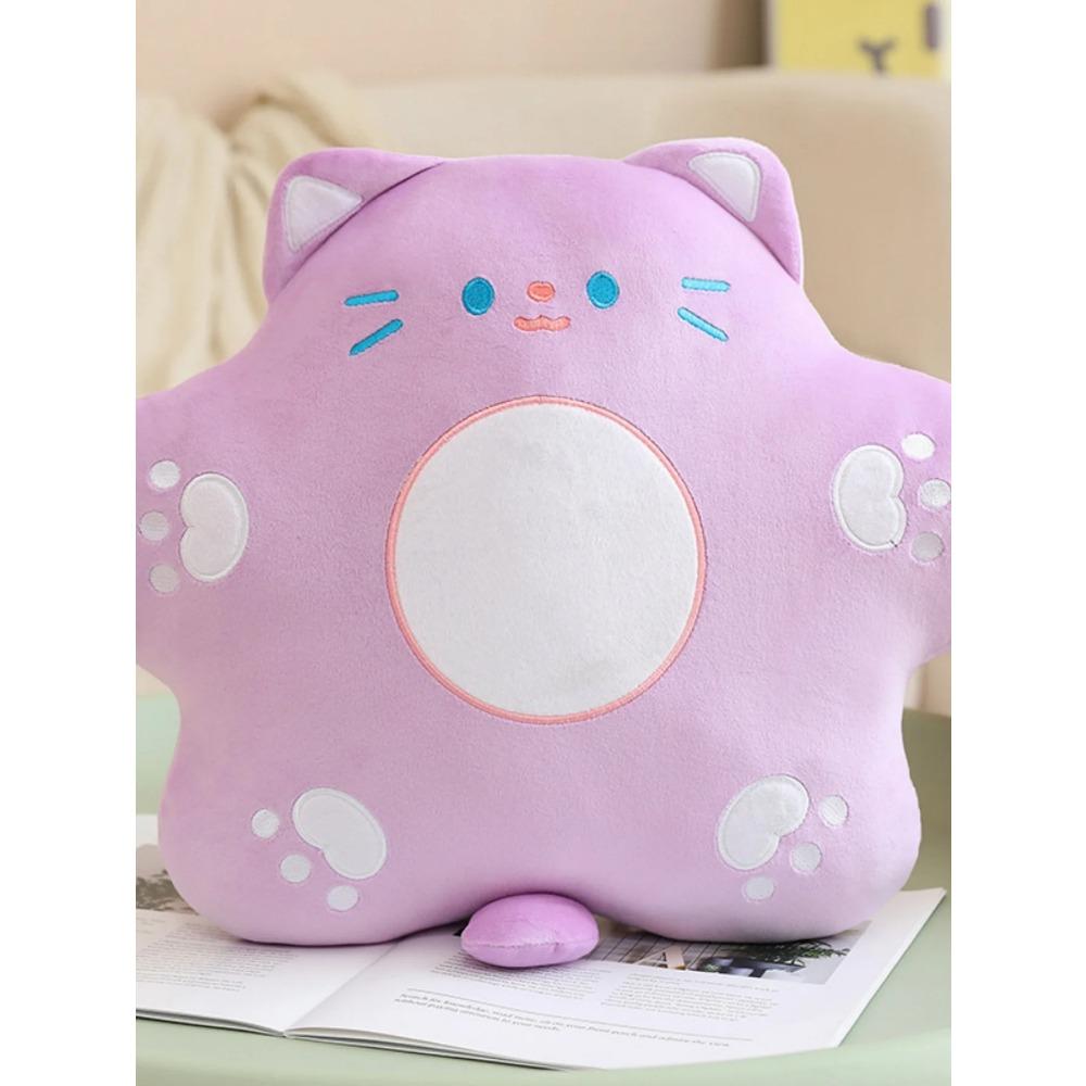 Creative Flowers Cat Lumbar Support Cute Office Cat Pillow Sofa Flower Cushion Flower Plush Toys