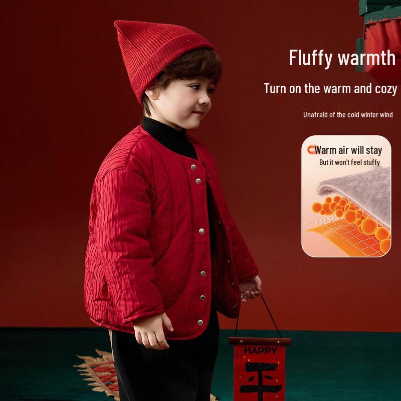 ASK JUNIOR Boys Winter Red Down Jacket 110