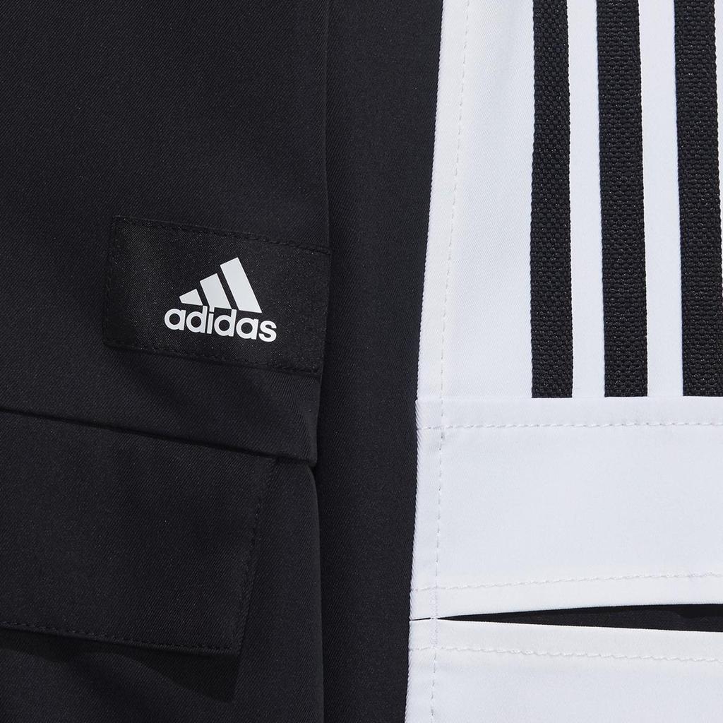adidas Striped Colorblock Hooded Jacket Women Jackets Black GP0634