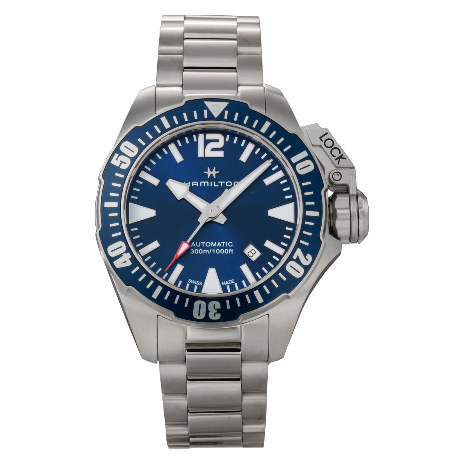 

Годинник Khaki Navy H77705145 Silver [Hamilton] Чол. [арт.] синій