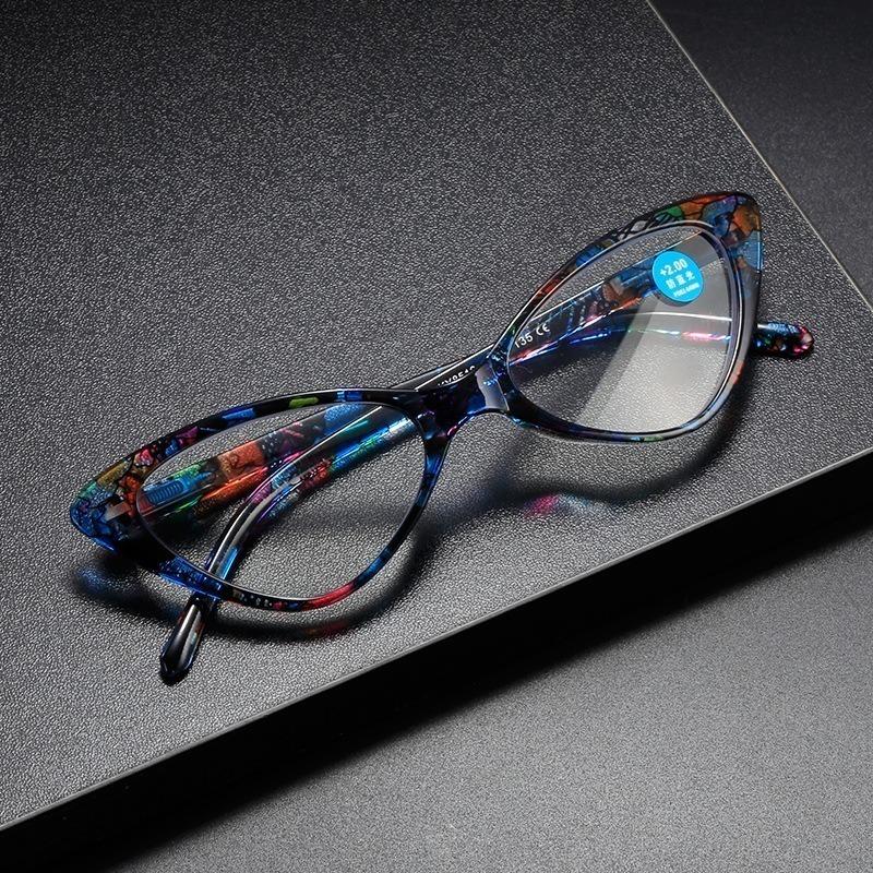 Fashion Cat Eye Reading Glasses Women Anti Blue Light Computer Presbyopic Eyeglasses Retro Classic Hyperopia Glasses Diopter