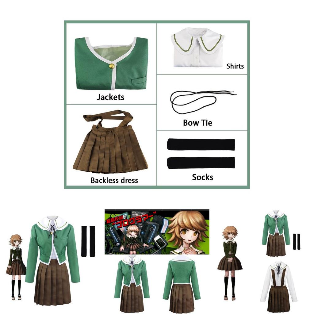 Cos-animefly Chihiro Fujisaki Cosplay Costume School Uniform Dress For Girls