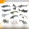 Shark Penguin Polar Bear Models With Pvc Material For Childrens Learning And Decor