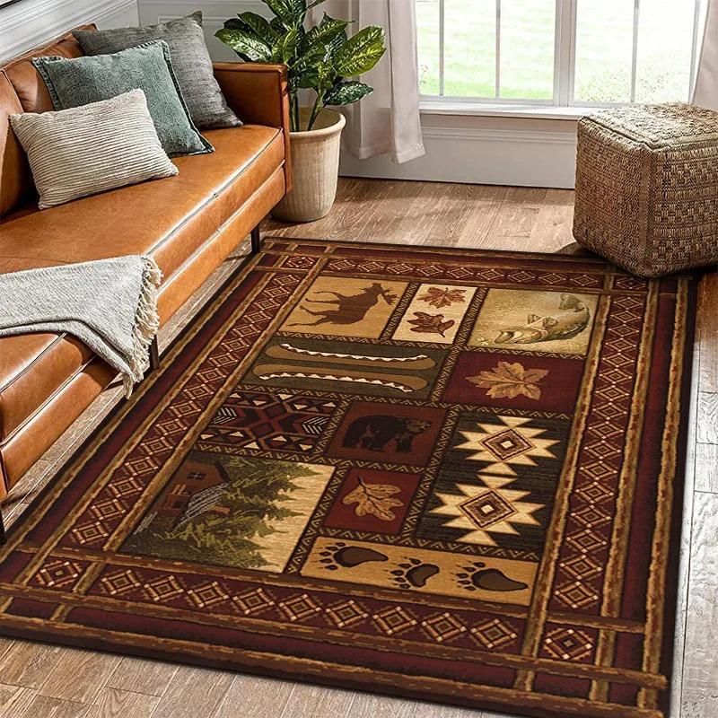 Moose Deer Carpet for Living Room Non-slip Dirt Resistant Sofa Table Large Area Rug Entrance Indoor Door Coffee Tables Mats