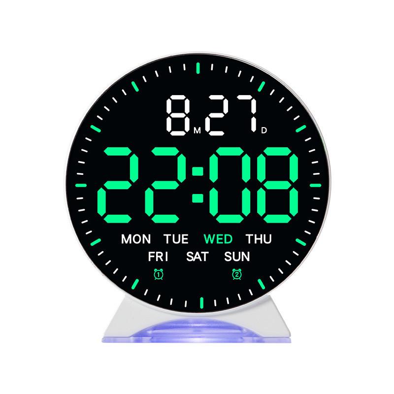 Modern Digital Alarm Clock With Led Display Night Light Weekday And Timer Functionality