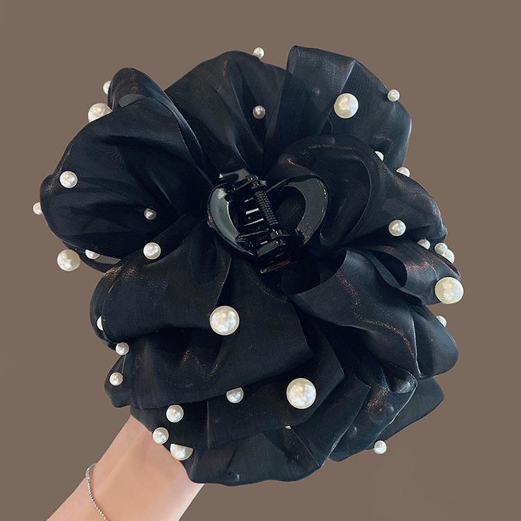 2024 Large Multi-Layer Bow Pearl Claw Clip for Women