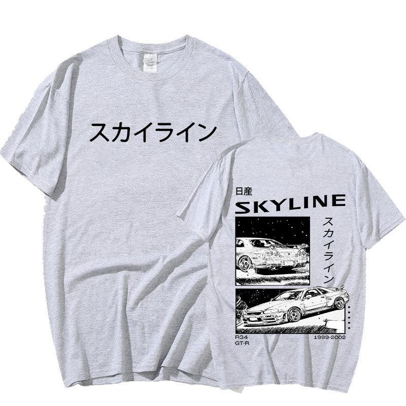 Anime Drift AE86 Initial D Double Sided Women Unisex T-shirt O-Neck Short Sleeve
