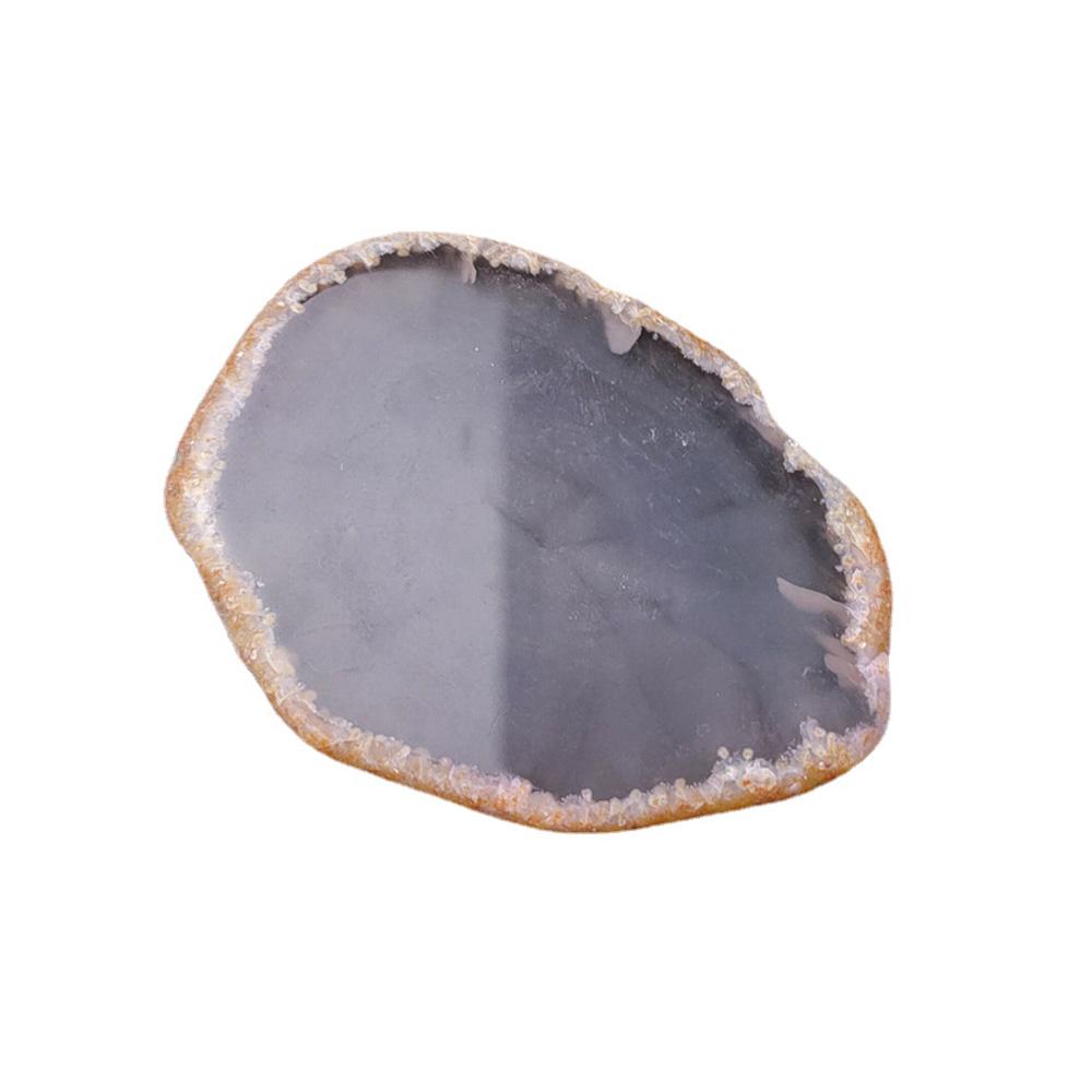 Natural Agate Coasters Set Healing Crystal Druzy Rock Geode Slice Drinkware Crafts Ornaments