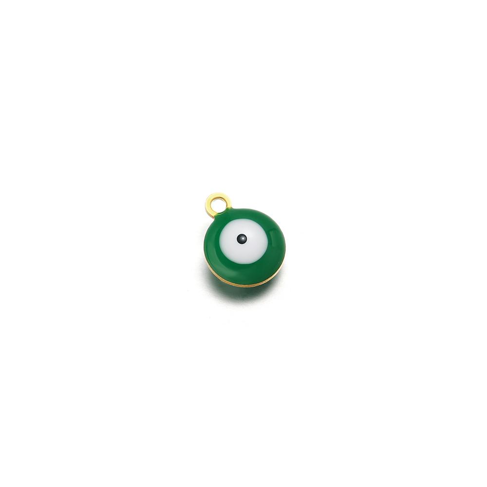 20pcs Stainless Steel 8mm Gold Color Eyes Beads Charms for DIY Necklaces Bracelets Findings Supplies Jewelry Earrings Making