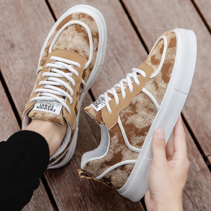 Классические мужские парусиновые туфли цвета хаки — фото 5