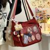 Harajuku Transparent Itabag Japanese Style Canvas Tote Bag Portable JK Shoulder Bag  Girls