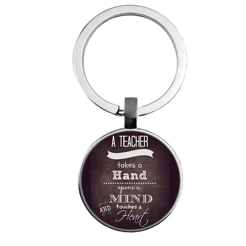Keychain Accessories Pendant Floral Thanksgiving Text Good Friends Retro Personalized Keychain Gift Pendant