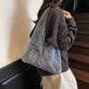 Dames Denim Tote Bag Modieuze Oversized Schoudertas Casual Dagelijkse Canvas Stijl Handtas