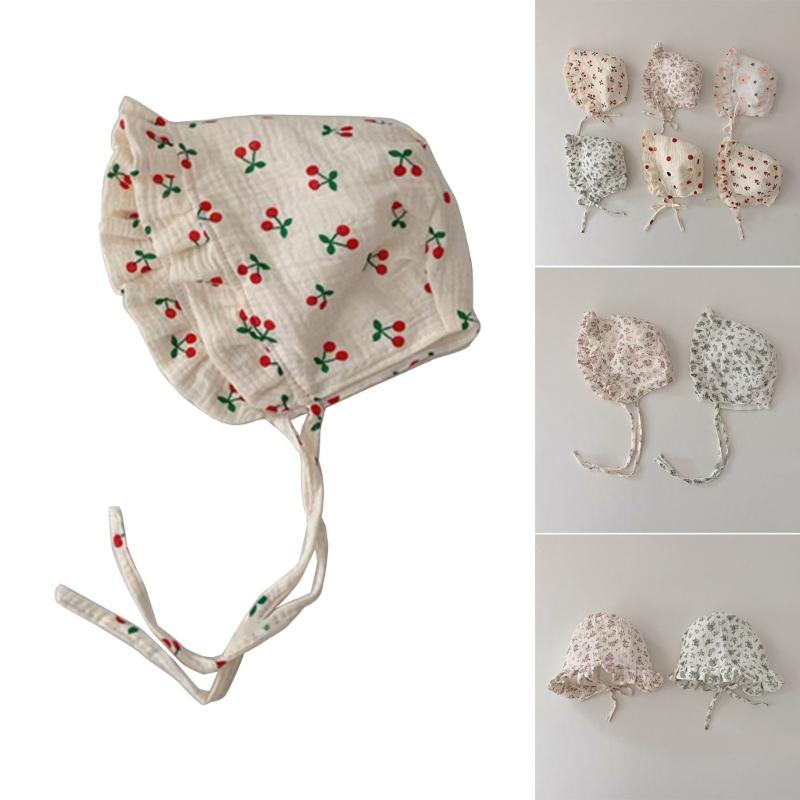 Verstellbare Spitze Baby Mädchen Haube Hut Prinzessin Stil Sommer Mütze Niedlich & Bequem Baby Hut für Neugeborene Säugling Prinzessin