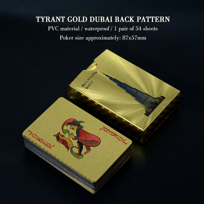 100% PVC Spielkarten Kunststoff Poker Kartenspiel Wasserdicht Poker Texas Hold'em Blackjack Spiel Dropshipping Gold Karte Brettspiel