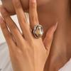 Salircon Koreanische Mode Eleganter Barock Imitation Perlenring Damen Luxus Ästhetisch Party Hochzeit Offen Verstellbare Ringe Schmuck