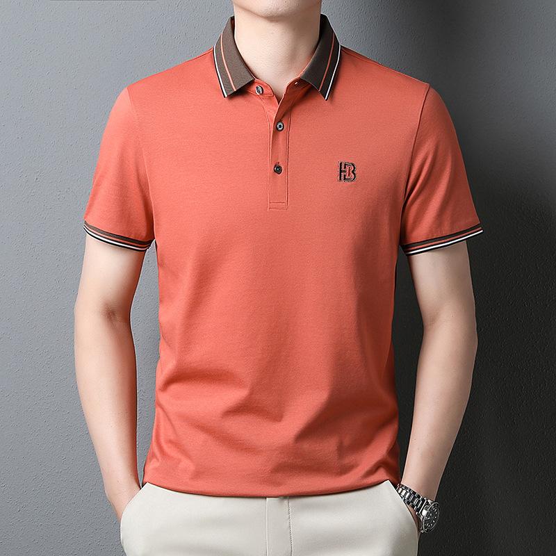 High Quality Men's Cotton Short-sleeved T-shirt Summer New Casual Polo Shirt Men's T-shirt Half-sleeved Bottoming Shirt Trendy