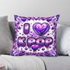 I Heart Kpop Square Pillowcase Polyester Linen Velvet Pattern Zip Decorative Throw Pillow Case Car Cushion Cover