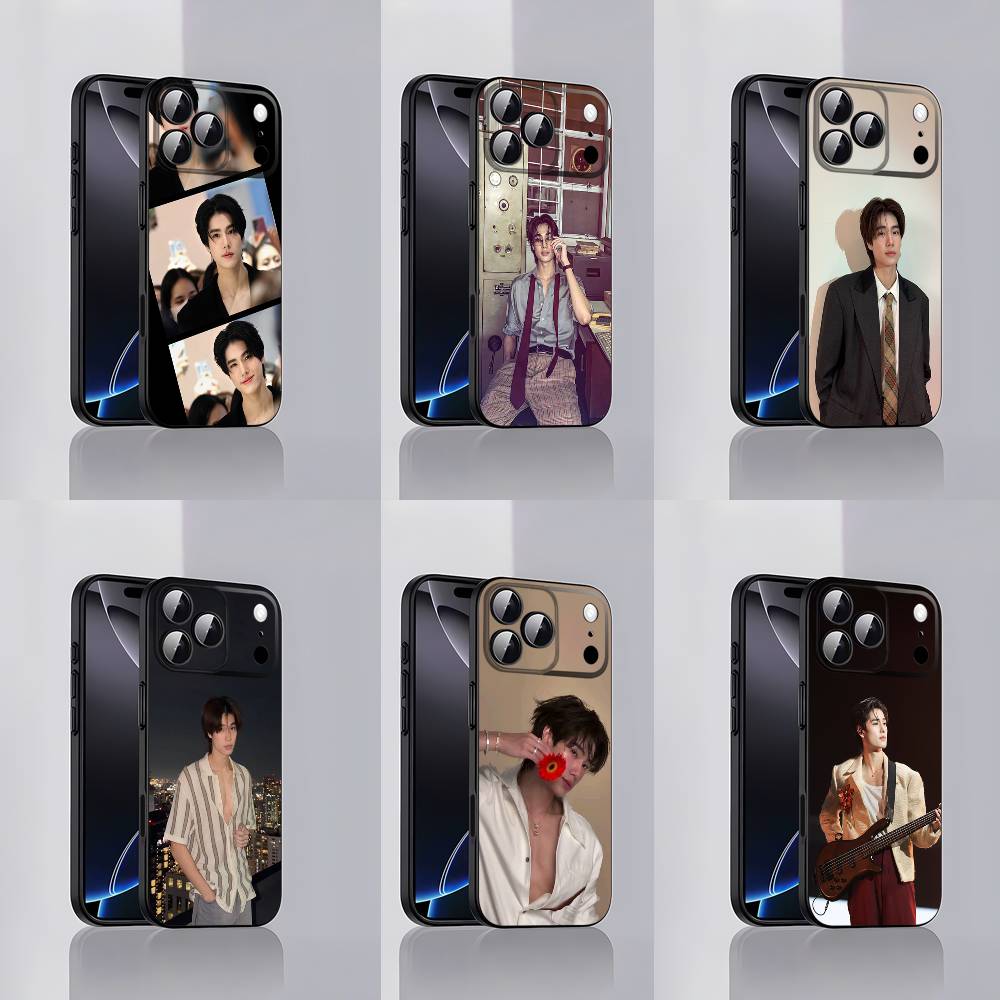 P-Phuwin A-Actor Tangsakyuen Phone Case For iPhone 17,16,15,14,13,12,11,Pro,Max,Plus,E,SE4,Air,Mini Black Cover