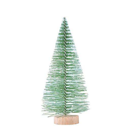 Mini Kunstig Snødekt Juletre Furu Modell Terrarier Mikrolandskap Dekorasjon