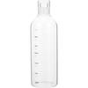 Clear Glass Water Bottle Large Capacity Leakproof Portable Cup with Time Scale for Travel Office Home Fitness Sports Gym