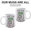 1pc 11oz Funny White Coffee Mug, Double-Sided Printed, Suitable for Tea, Coffee, Office Desk, Home Kitchen, Great Practical Gift for Friends or Family