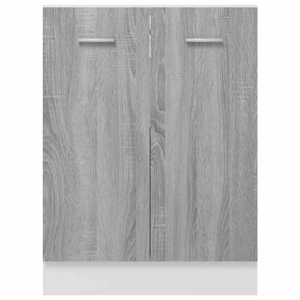 Vidaxl Freestanding Kitchen Cabinet, Sonoma Oak Grey, 60X46X81.5 Cm