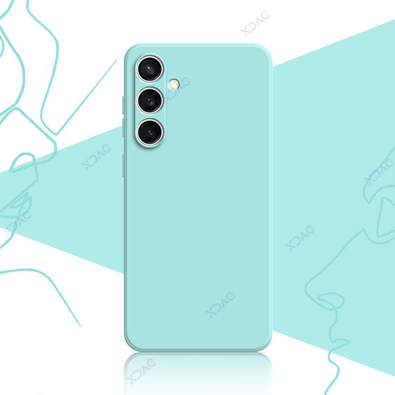 Etui na telefon komórkowy dla Samsung Galaxy S24 FE SamsungS24FE 5G 360 Miękkie Luksusowe Kwadratowe Wodoodporne Pokrowce z Płynnego Silikonu