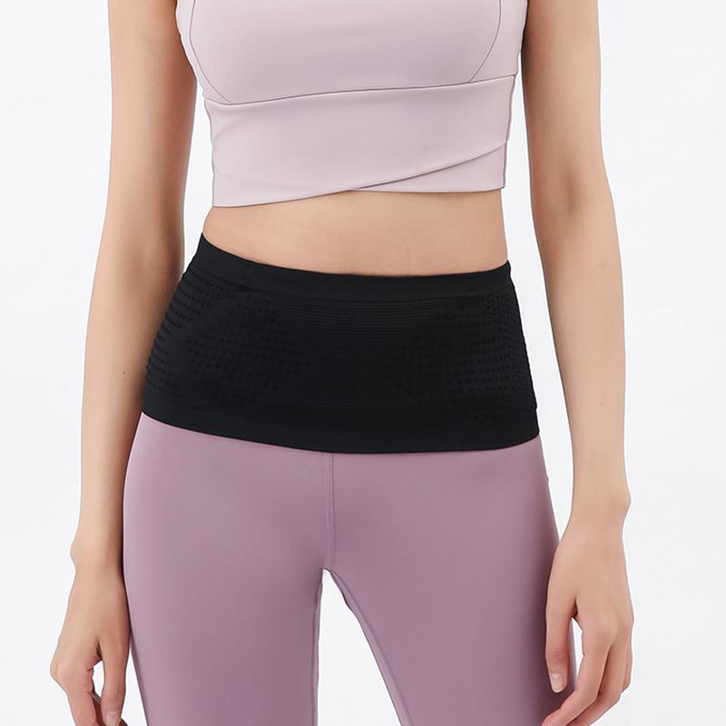 Бесшовная невидимая сумка для бега на пояс, спортивные сумки, легкие невидимые сумки для мобильных телефонов, портативная эластичная сумка для бега и велоспорта S чёрный