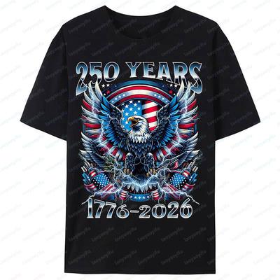 America 250th Anniversary T-Shirt USA 250 Years Shirt 4th of July Graphic T Shirts for Women's Clothing Camisetas