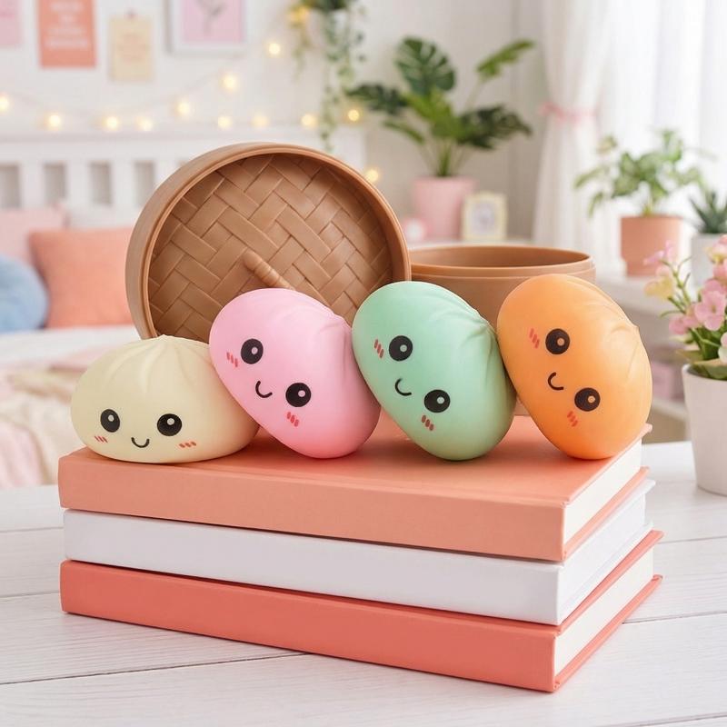 1 Zestaw Kulek Ciasta Unikalne Dekoracje Domowe Prezenty Kolorowe Ciastka Squishy Piłeczki Antystresowe Wielokrotnego Użytku Niskie Odbicie Zabawki Dekompresyjne