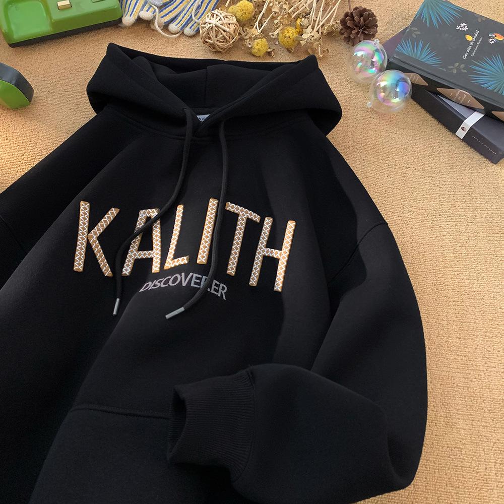 Bedruckter Kapuzenpullover Herren Neu Winter Locker Paar Pullover Jungen Sportjacke