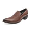 Plus Size Men's Formal Pointed Toe Leather Slip-on Shoes - Spring/Autumn 2025