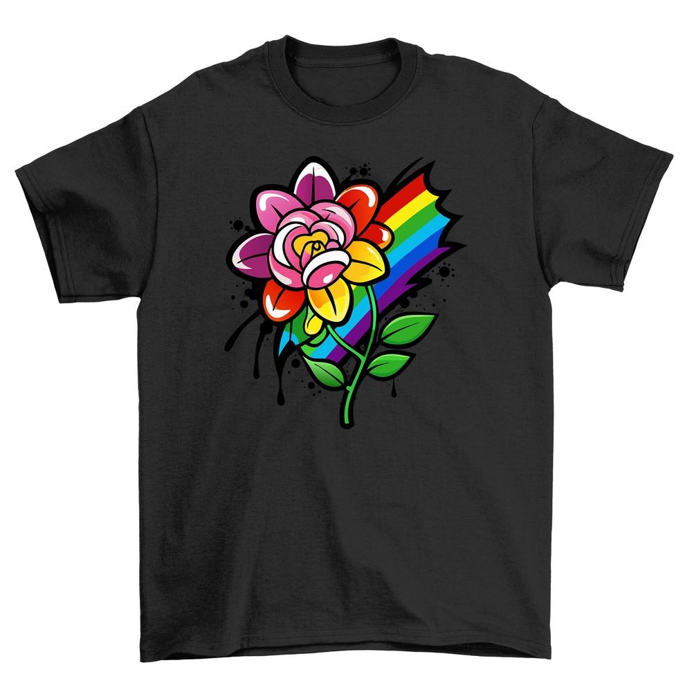 'Pride_92 Blooming Beauty'' Unisex T-shirt, Funny Design, 100% Cotton, Vibrant Fl